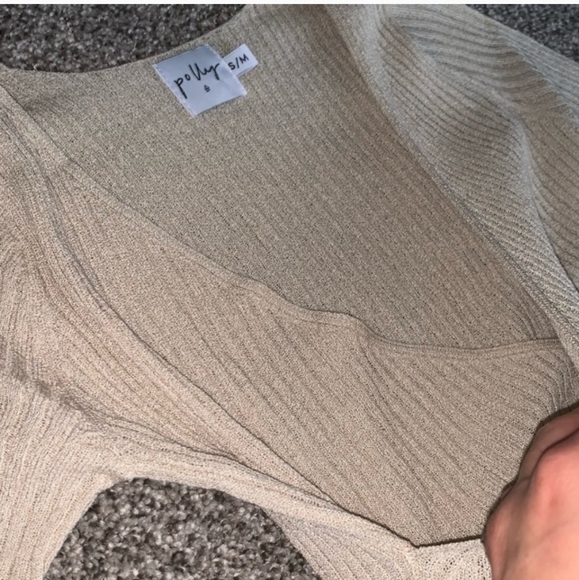 PRINCESS POLLY Wrap beige/tan Top - Picture 6 of 8